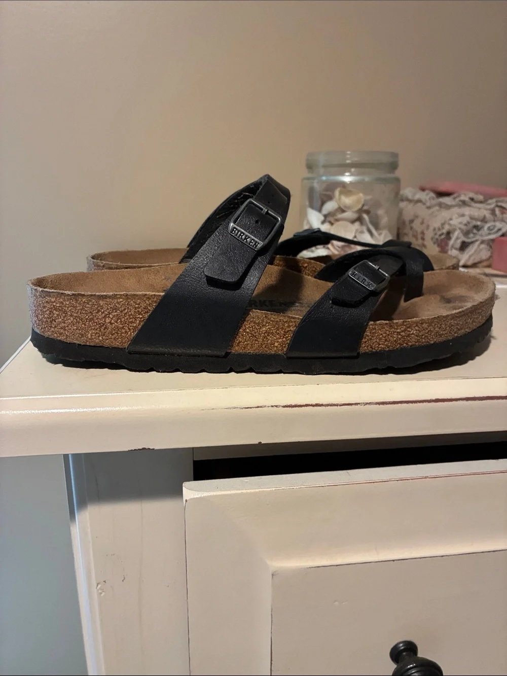 Birkenstock women’s Black Multi-Strap Leather Sandals